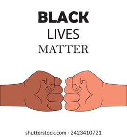 Black Lives Matter - Anti-racism motivation typography poster. Vector illustration. Eps file 155.