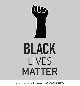 Black Lives Matter - Anti-racism motivation typography poster. Vector illustration. Eps file 151.