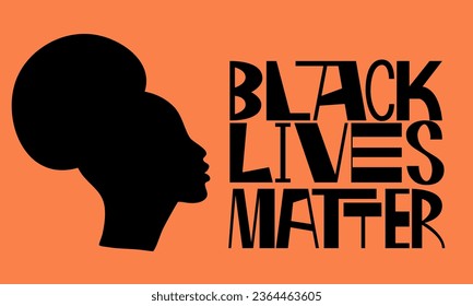 Black lives matter banner for protest, rally or awareness campaign against racial discrimination of dark skin color. Support for equal rights of black people. Banner vector illustration 