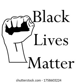 Black Lives Matter (BLM) is an organized movement dedicated to non-violent civil disobedience in protest to police brutality. Black Lives Matter symbol.