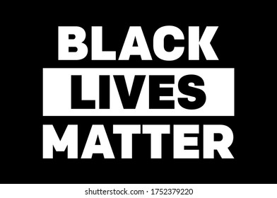 Black lives matter BLM protest activism typography logo logotype bold and clear message against racial inequality and police brutality