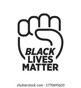 Black Lives Matter, BLM, Protest, Black Justice, Equality, Movement Icon Vector Illustration Background