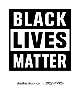 Black Lives Matter Or BLM Social Justice Racial Equality Movement Vector Icon Or Sign For Apps And Print