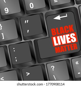 Black Lives Matter, I Can't Breathe. Protest Banner about Human Right of Black People in US. Black Lives Matter. America. Vector illustration
