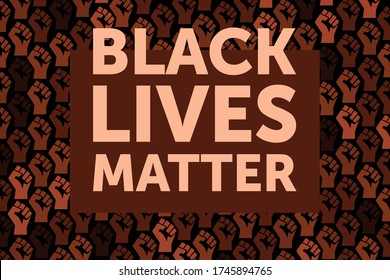 Black Lives Matter. Black citizens are fighting for equality. The social problems of racism. 