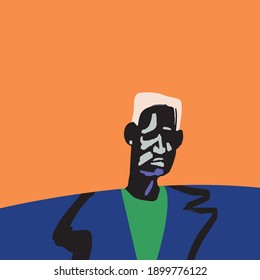 Black lives matter. Colorful clothes of African American men. Black human rights protest banner. Flat vector illustration.