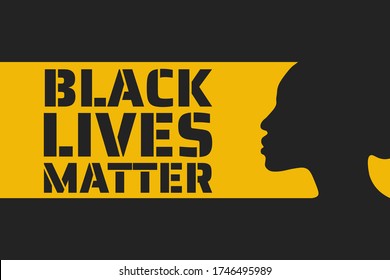 Black Lives Matter concept. Template for background, banner, poster with text inscription. Vector EPS10 illustration