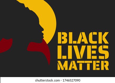 Black Lives Matter concept. Template for background, banner, poster with text inscription. Vector EPS10 illustration