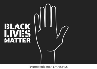 Black Lives Matter concept. Template for background, banner, poster with text inscription. Vector EPS10 illustration