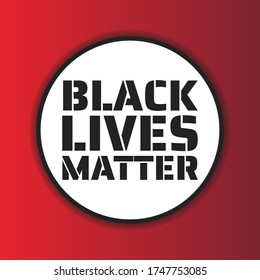 Black Lives Matter Konzept. Vorlage für Hintergrund, Banner, Poster mit Texteinschrift. Vektorgrafik EPS10