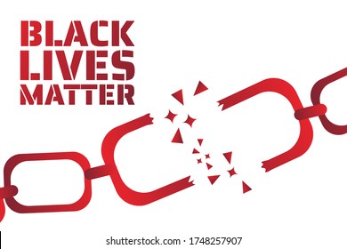Black Lives Matter concept. Template for background, banner, poster with text inscription. Vector EPS10 illustration