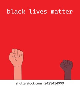 Black Lives Matter concept. Template for background, banner, poster with text inscription. Vector illustration. Eps file 157.