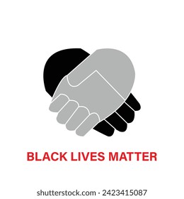 Black Lives Matter concept. Template for background, banner, poster with text inscription. Vector illustration. Eps file 161.