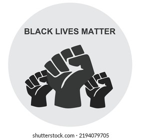 Black lives matter concept. vector