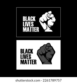 Black lives matter design vector material hand