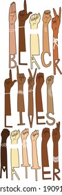 Black Lives Matter Diverse ASL Sign Language Design