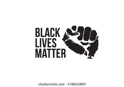 Black lives matter fist design vector