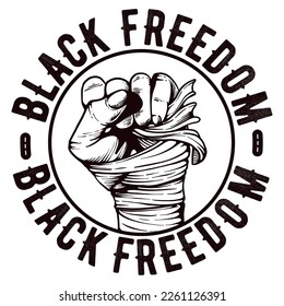 Black lives matter fist design vector