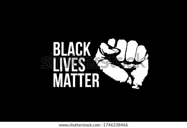 Black lives matter fist\
design vector