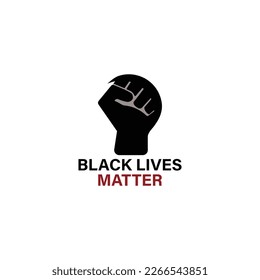 BLACK LIVES MATTER FLAG ICON HAND VECTOR EPS