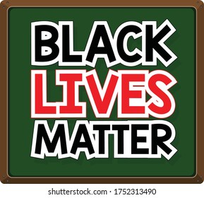 Black lives matter font sign illustration