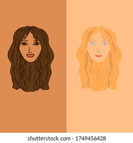 Black lives matter. Girls, women. Vector illustration.