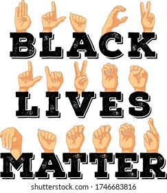 Black Lives Matter Hand Sign Language Design for Apparel