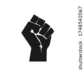 Black Lives Matter Hand Symbol. Vector Illustration