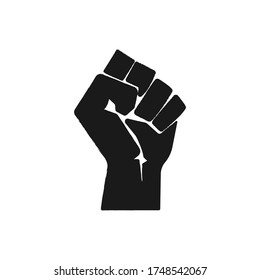 Black Lives Matter Hand Symbol  Vector Illustration