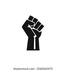 Black lives matter hand symbol. Vector illustration