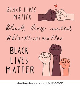 Black Lives Matter Hand Written Lettering Stock Vector (Royalty Free ...