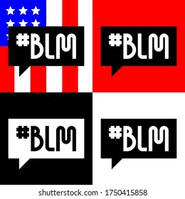 Black lives matter hashtag typography vector illustration