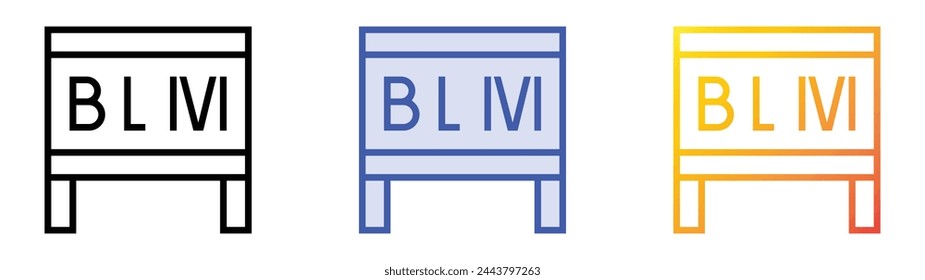 black lives matter icon. Linear, Blue Fill and Gradient Style Design Isolated On White Background