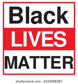 Black lives matter icon on white background, vector illustration.