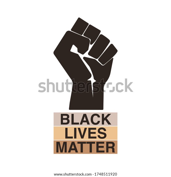 Black Lives Matter Icon. Strong Hand Symbol.\
Vector Illustration