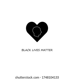 Black lives matter icon vector illustration