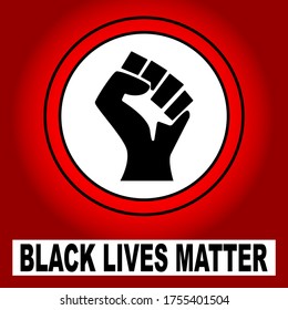 Black lives matter illustration. Poster for protest, rally or awareness campaign against racial discrimination of dark skin color