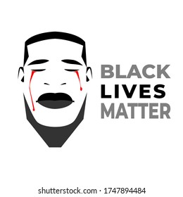 Black Lives Matter Illustration, Sticker, patch, poster design.