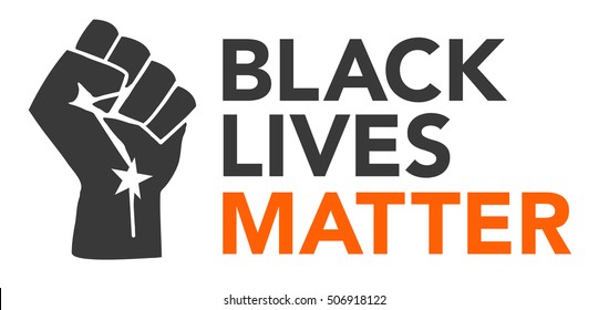 Black Lives Matter Illustration with Strong Fist