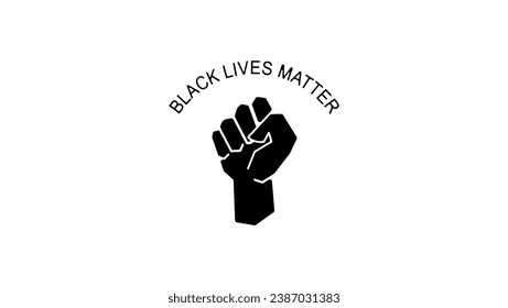 Black Lives Matter, black isolated silhouette with text