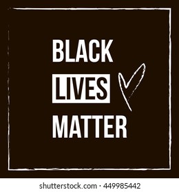 Black lives matter lettering card on dark background.
