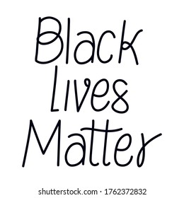 Black lives matter lettering design of Protest justice and racism theme Vector illustration