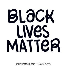 Black lives matter lettering design of Protest justice and racism theme Vector illustration