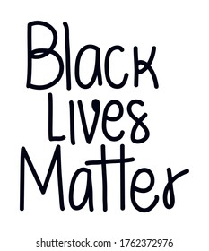 Black lives matter lettering design of Protest justice and racism theme Vector illustration
