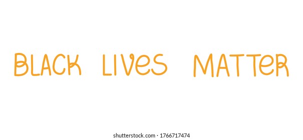 Black lives matter lettering design of Protest justice and racism theme Vector illustration