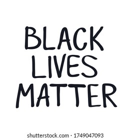 Black lives matter lettering logo icon sign background Hand drawn Doodle style design Symbol of social protest fight for your rights Fashion print for clothes apparel card banner poster cover font
