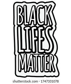 Etiqueta vectorial de Letter de Black Lives Matter