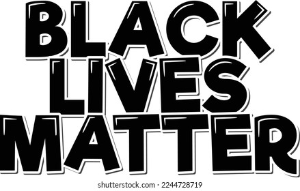 Black Lives Matter lettering vector illustration