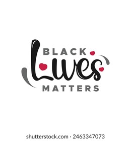 Black Lives Matter Lettering Vector Design