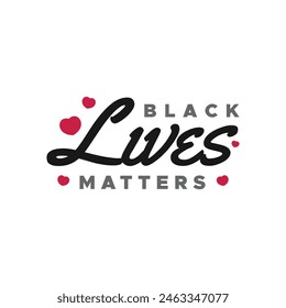 Black Lives Matter Lettering Vector Design